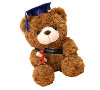 Graduation Gift - Class Plush Bear, Soft Stuffed Animal Doll, Cute Graduation Accessory, Decorative Table Decoration | For Graduate Keepsake Display on Desk Home