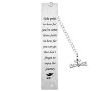Graduation Gift for Her Him Take Pride in Ho w Far You Have Come Keychain Inspirational Gifts Vet Tech Keyring (Take Pride in How far You've Come)