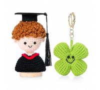 Graduation Gift for Him Crochet Graduation Gentleman with Four Leaf Clover
