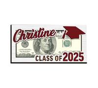 Graduation Gift Holder 2025 | Graduation Gift Box 2025 Bill Holder, Multifunctional Organizer Double Tier for Party Teens Adults, Red, Se référer au descriptif, Refer to description