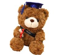 Graduation Gift Stuffed Bear - Class of 2022 Grad Bear with Black Cap | Cute Custom Brown, Grad for Her, for Him, for College, High School