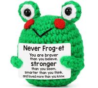 Graduation Gifts Daughter Granddaughter Funny Inspirational Cheer Up Gift for Friends Sister Women Birthday Emotional Affirmation Card for Her Positve Crochet Frog Animals Support