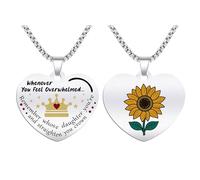 Graduation Gifts for Daughter - Daughter Motivational Engraved Necklace - Birthday Graduation Jewelry Gifts from Mom Dad