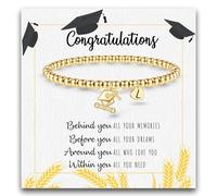 Graduation Gifts for Her 2024, 2024 Graduation Gifts High School College Graduation Gifts for Teen Girls 5th 8th Grade Masters Degree Grads Initial Bracelets for Women Letter A-Z Charm Bracelet