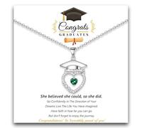 Graduation Gifts for Her 2025 Birthstone Necklace for Women Birthday Gifts for Teen Girls 5th 8th Grade High School College Graduation Gift for Her 2025 Graduation Necklace Girlfriend Daughter Jewelry