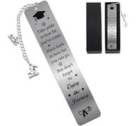 Graduation Gifts for Her Him 2025: Enjoy The Journey Metal Bookmark with Pendant, Inspirational Book Mark for Graduate, Thank You Gift for Students Daughter Son with Gift Box