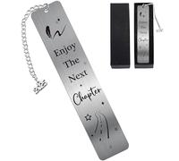 Graduation Gifts for Her Him 2025: "Next Chapter Metal Bookmark for Graduation Retirement Birthday, Inspirational Book Mark for Teacher Graduate Daughter Son, Thank You Gift with Pendant Gift Box