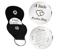 Graduation Gifts For Her Him Christian Gifts For Women Men Religious Gift Pocket Hug Bible Verses Keyring With Leather Positive Birthday Gift For Boy Girl Friends Sister Brother God Daughter Son