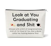 Graduation Gifts for Her Makeup Bag Congratulations Gifts for Women Grad Gift for College Master’s Graduates College Graduates Gift for Nursing Education Psychology Travel Toiletry Pouch