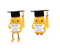 Graduation Gifts for Her or Him- Adorable Yellow Duck with Graduation Cap and Inspirational Card, Funny Emotional Pickle Gifts for High School and University Graduates (Short+Long leg)