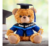 Graduation Gifts for Her Personalised Bear with Text, Brown Teddy Bear Stuffed Animal Personalised Gifts as Graduation Gifts for Him 2025 High School/College/Masters Graduation Gifts (8IN-Text)