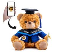 Graduation Gifts for Her Personalised Teddy Bear with Photo+ Text, Stuffed Bear Personalised Gifts as Graduation Gifts for Him 2024 High School/ College/ Masters Graduation Gifts (10-IN-Text+Image)