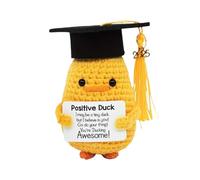 Graduation Gifts for Him, Inspirational Positive Duck with Cap and Greeting Card, Interesting Emotional Support, Graduation Decoration Gift, Home Office Party Decoration