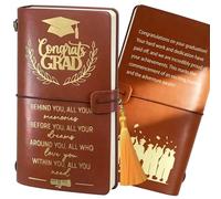 Graduation Gifts Leather Journal Notebook for Her Him, Class of 2026 Senior High School College Masters Degree Phd Nurse Inspirational Graduation Gift Ideas for Women Men Student Graduate Travel