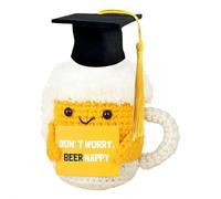 Graduation Gifts Set Class of 2025, Handmade Crochet Emotional Support Doll with Cap and Greeting Card,Cute Inspirational Positive Animal,2025 Graduation Party Decorations Crochet Gift for Her Him