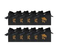 Graduation Goodie Bags - 10X Candy Treat Holder Bag for Graduates | Event Celebration Foldable Wrapping Paper Pouches for Young Students Snacks Toys Keepsakes