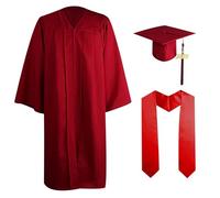 Graduation Gown and Cap,Adult Bachelor Cap Bachelor's Uniform Gifts for Him Comfortable Tassel Set Adults Graduates University High School Ceremony | Wine