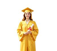 Graduation Gown and Cap Set for Adults with Hat 2026 Tassel Pocket Academic Ceremony Costume Bachelor University Black Set Party Robe Outfit Women Men High School Ceremony
