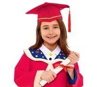 Graduation Gown, Kids Graduation Cap and Gown Unisex: Preschool Nursery Graduations Costume Outfit Set Robe Hat Masters Photo Party Ceremony Ceremonial Gowns for Children Boys Girls Red 11-12 Years