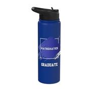 Graduation Graduated Mathematics Degree University Student Stainless Steel Insulated Water Bottle