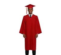 Graduation Hat And Gown - Matte Invisible Zipper Loose Academic Outfit with Tassel - University Graduation Gown Set - for Adults Family Friends Teen Women Men Boys Girls