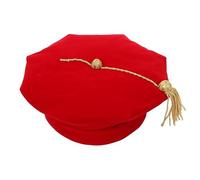 Graduation Hat For Adults Bachelor Graduate Uniform Accessories With Adjustable Square Cap And Loop Tassel 2026 World Book Day Themed Events Parties University Gifts (A#Red,One Size)