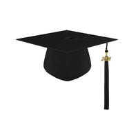 Graduation Hat For Kids Bachelor Cap Boys Size Child Made With Premium Quality Polyester Matte Finish Fabric - Grad Hats Metal 2026 Tassel Girls Uniform Dress Up Props (Black,One Size)