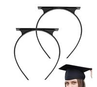 Graduation Hat Headband - 2 Pieces Headwear Holder for Anti-fall | Secure Grip with Discrete Mounting & Flexible Support for Student, Teen, Teacher and Celebration