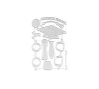 Graduation Hat Leaf Bird Cage Die Cuts for Card Making,Metal Cutting Dies Embossing Paper Dies for Scrapbooking DIY Album Card Making Supplies (06)