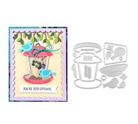 Graduation Hat Leaf Bird Cage Die Cuts for Card Making,Metal Cutting Dies Embossing Paper Dies for Scrapbooking DIY Album Card Making Supplies (03)