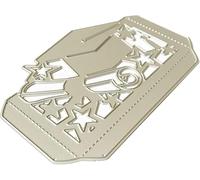 Graduation Hat Metal Cutting Dies, Graduation Theme Cutting Dies for Card Making, DIY Scrapbooking Photo Album Decorative Embossing Paper Templated, Hats Stars Edge Border Dies Cut Gift