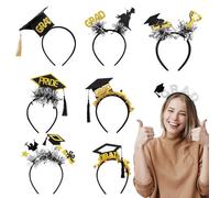Graduation Headband | Felt Congrats Grad Headwear - Glitter Hairband for Graduation Ceremony Preschool Kindergarten University Photo Prop