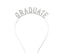 Graduation Headbands with Rhinestones 2024 Congrats Grad Gifts for Her Silver Graduate Headband Hat Crown Tiara Grad Party Decor Graduation Ceremony Hair Accessories Bachelor Phd Graduation Gifts, S,