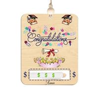 Graduation Holder, Graduate Congratulations Card Wallet 2024 | Elementary and Secondary School Purse for Classmate Friend Student, b, Refer to description, Zip closure