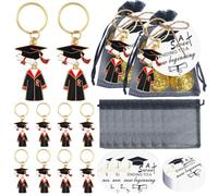 Graduation Key Chain 20 pieces High School Graduate Graduation Key Chain | Bachelor Inspirational Bag Pendants Congratulations Graduate Souvenir for Guests Student College