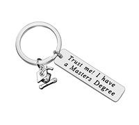 Graduation Keyring Gift for Boys Girls Teens Graduation Keychain for Him Her Trust Me! I Have A Master Degree Funny Grad Keychain Gifts Master Graduation Gift for Family Friends