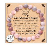 Graduation Leaving Gifts for Her - Graduation Compass Stone Bracelet, 2025 Presents for High School/College/Middle School Graduate Masters Nurses Students Best Friend Sister Daughter