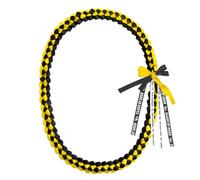 Graduation Leis Class of 2025 Grad Ribbon Rope Double Braided Necklace Handmade Necklace Leis School College High School Congrats Graduates Senio Congratulation Party Gifts for Women Men, Black Gold