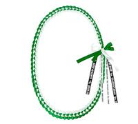 Graduation Leis Class of 2025 Grad Ribbon Rope Double Braided Necklace Handmade Necklace Leis School College High School Congrats Graduates Senio Congratulation Party Gifts for Women Men, Green White