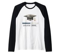 Graduation Loading Funny Congrats Celebrate Graduate Raglan Baseball Tee