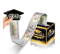 Graduation Money Box for Cash, Black Surprise Pull Money Gift Box with Pull Out Card and Bags for Graduation Party Supplies
