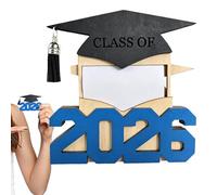 Graduation Money Holder | Class Of 2026 Hat Shaped Wooden Keepsake,Graduation Card Box - for High School College University Student Daughter Son