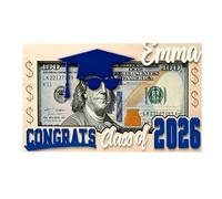 Graduation Money Holder Reusable Graduation Cash Gift Holder Multi-Purpose Funny Cash Envelope for Graduation Parties/High School & College (Blue 2) (2 Blue)
