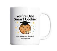 Graduation Mug - You’re One Smart Cookie - Funny Graduation Gift for Him, Her, Son, Daughter, Granddaughter or Grandson, Congratulations Present for Students, Uni, College, GCSE & A-Level