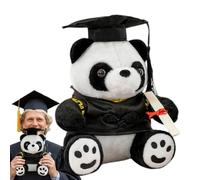 Graduation Panda ear Plush - Panda Plush Stuffed Animal | Cute Dolls Pandas Toys | Kids Toys Soft Doll with Hat & Certificate, Class of 2025 Decoration for Elementary High School & College