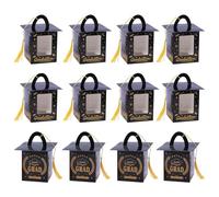 Graduation Party Cupcake Box - 12-Piece Happy Grad Container With Tassel | Graduation Chocolate Gift Boxes With Clear Window | For College High School Students Classmates Celebration