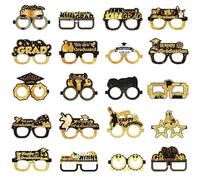 Graduation Party Glasses | Class of 2025 Photo Props,Cute Paper Eyewear Lightweight Holiday Supplies Grad Decorations for Classroom Preschool Kindergarten High School