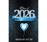 Graduation Party Guest Book: Banner "We are so proud of you" I Black Blue Celebration Decor I Advice Card Alternative I Well Wishes, Memories & Keepsake I Gift Log