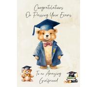 Graduation Passing Exams Congratulations Card For Girlfriend (Design 2)