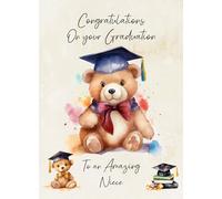 Graduation Passing Exams Congratulations Card For Niece (Design 4)